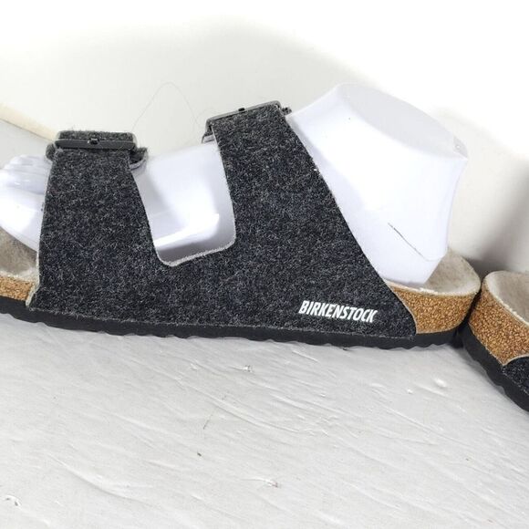 BIRKENSTOCK Arizona Rivet EU41 US L10/M8 Gray Wool Flat Slide Sandals Shoes - Picture 7 of 14